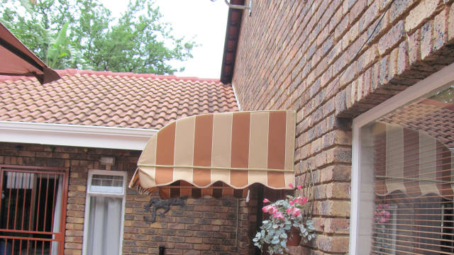 Semi-bow canvas awning