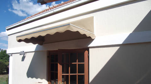 Wedge canvas awning